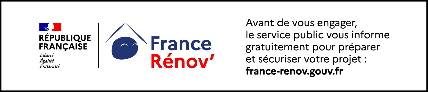 République française · France Rénov’. Avant de vous engager, le service public vous informe gratuitement pour préparer et sécuriser votre projet : france-renov.gouv.fr